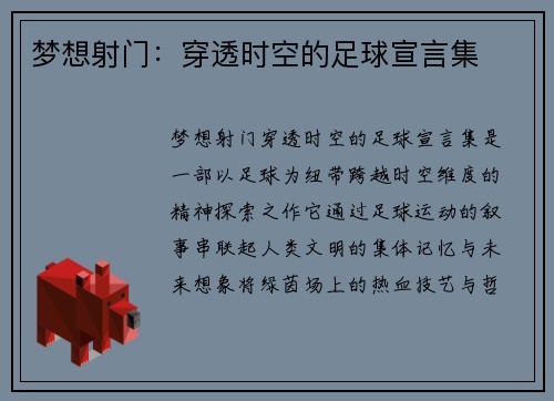 梦想射门：穿透时空的足球宣言集
